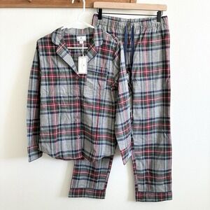 NWT Petite Plume Westminster Tartan Soft Brushed Cotton Womens Pajama Set XS